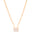 Gargantilha Elos Retângulo Cristal Banhado a Ouro 18K - 45 cm