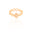 Anel Flor Cravejada Cristal Tamanho 24 Banhado a Ouro 18K