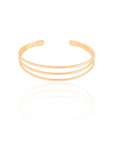 Bracelete Três Fios Banhado a Ouro 18K
