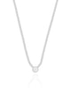 Choker Veneziana Dupla Ponto de Luz Cristal 7 mm Ródio Branco