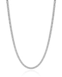 Gargantilha Malha Oca 3 mm Ródio Branco - 45 cm