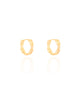 Brinco Argola Click Torcida Dupla 1.5 cm Banhado a Ouro 18K