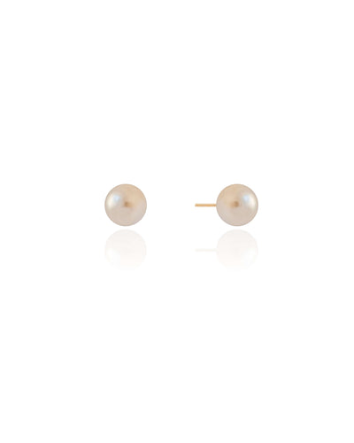 Brinco Pérola 8 mm Banhado a Ouro 18K