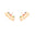 Brinco Ear Cuff Cravejado Colorido Banhado a Ouro 18K