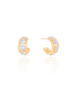 Brinco Argola Cristal Banhado a Ouro 18K