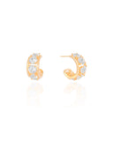 Brinco Argola Cristal Banhado a Ouro 18K