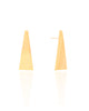 Brinco Chapa Triangular Lisa Banhado a Ouro 18K