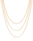 Gargantilha Tripla Elos Banhado a Ouro 18K
