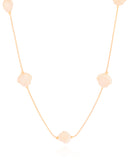 Gargantilha Longa Conchas Peroladas Banhado a Ouro 18K - 60 cm