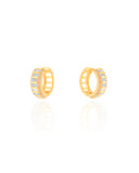 Brinco Argola Baguete Cravejada Cristal