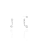 Ear Jacket Pontos de Luz Cristal Ródio Branco