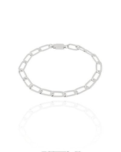 Pulseira Masculina Elos Retangular Alongado