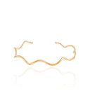 Bracelete Ondulado Banhado a Ouro 18K