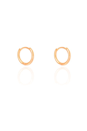 Brinco Argola Click Lisa 1.3 cm Banhado a Ouro 18K
