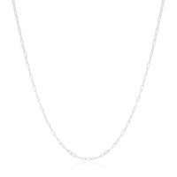 Gargantilha Longa Elos 2 mm Ródio Branco