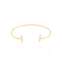 Bracelete Palito Cravejado Cristal Banhado a Ouro 18K