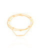 Pulseira Corda de Violão Trevos Banhado a Ouro 18K