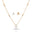 Conjunto Gargantilha Elo Veneziano com Pingente Gota Cristal e Brincos