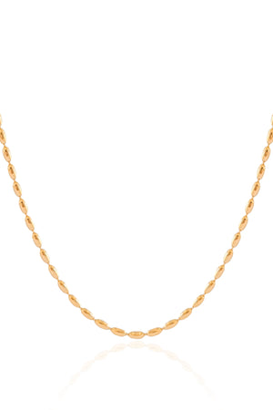 Choker Gomos Ovais Lisas Banhado a Ouro 18K