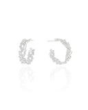 Brinco Argola Borboletas 2.1 cm Ródio Branco