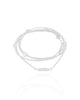 Pulseira Corda de Violão Corações Ródio Branco