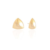 Brinco Triangular Liso Banhado a Ouro 18K