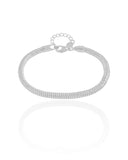 Pulseira Rabo de Rato 4 mm Ródio Branco