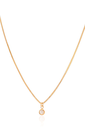 Choker Veneziana Ponto de Luz Cristal Banhado a Ouro 18K - 35 cm