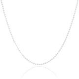 Choker Bolinhas Achatadas Ródio Branco