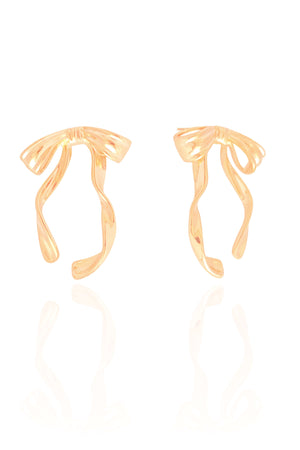 Brinco Laço Torcido 3.1 cm Banhado a Ouro 18K