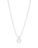 Gargantilha Redondo Ponto de Luz Cravejado Cristal Ródio Branco - 45 cm