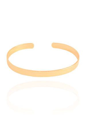 Bracelete Liso 5 mm Banhado a Ouro 18K
