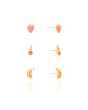 Brinco Trio Frutas Coloridas
