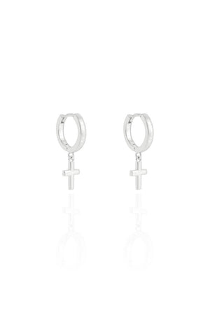 Brinco Argola com Cruz Lisa