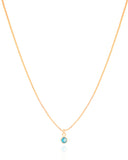 Gargantilha Ponto de Luz Topázio 4 mm Banhado a Ouro 18K - 40 cm