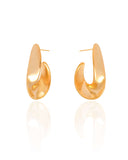 Brinco Argola Torcida 3.1 cm Banhado a Ouro 18K