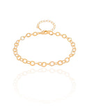 Pulseira Elos Ovais 5 mm Banhado a Ouro 18K