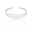 Bracelete Três Fios Ródio Branco