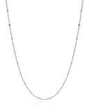 Gargantilha Grumet Plaquinhas Ródio Branco - 45 cm
