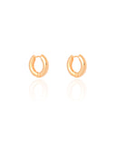 Brinco Argola Click Redonda Lisa 1.5 cm Banhado a Ouro 18K