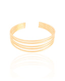 Bracelete Arcos de Tubo Banhado a Ouro 18K