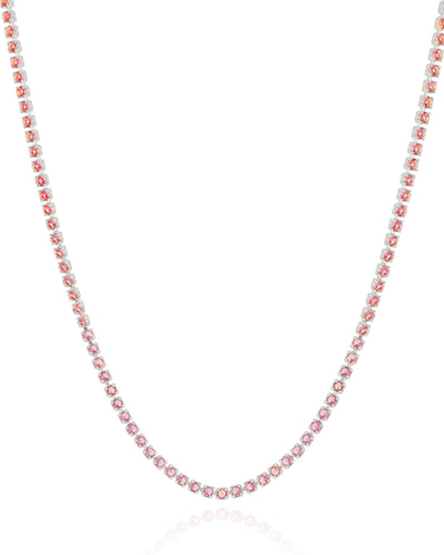 Choker Riviera Ametista 2 mm Ródio Branco - 32 cm