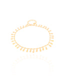 Tornozeleira Grumet Gotas Lisas Banhado a Ouro 18K