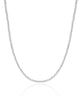Choker Hematita Prateada 2 mm Ródio Branco
