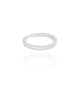 Anel Cravejado Cristal 2 mm Tamanho 23 Ródio Branco