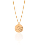Gargantilha com Pingente Redondo Personalizado Banhado a Ouro 18K
