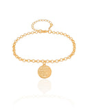 Pulseira Elos Portugueses Gato Meu Filho Tem 4 Patas Banhado a Ouro 18K