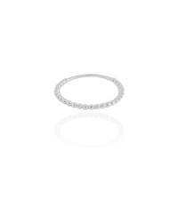 Anel Bolinhas Tamanho 13 Ródio Branco