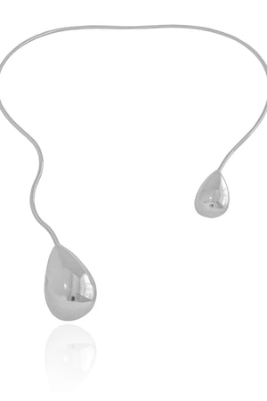 Aro Gotas Lisas Ródio Branco