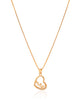 Gargantilha Coração Mãe Cravejado Cristal Banhado a Ouro 18K - 45 cm